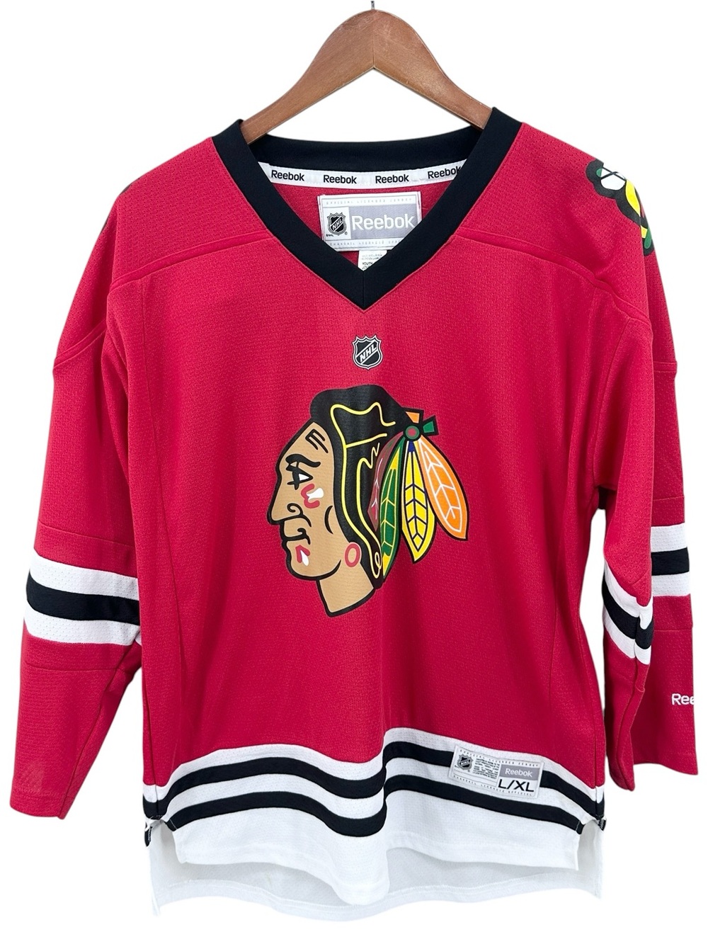 REEBOK NHL Chicago Blackhawks Hockey Jersey Indian